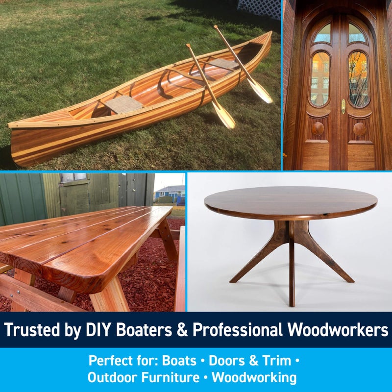 TotalBoat Gleam Marine Spar Varnish, Gloss and Satin Polyurethane Finish for Wood, Boats and Outdoor Furniture (Gloss Quart) - Image 3